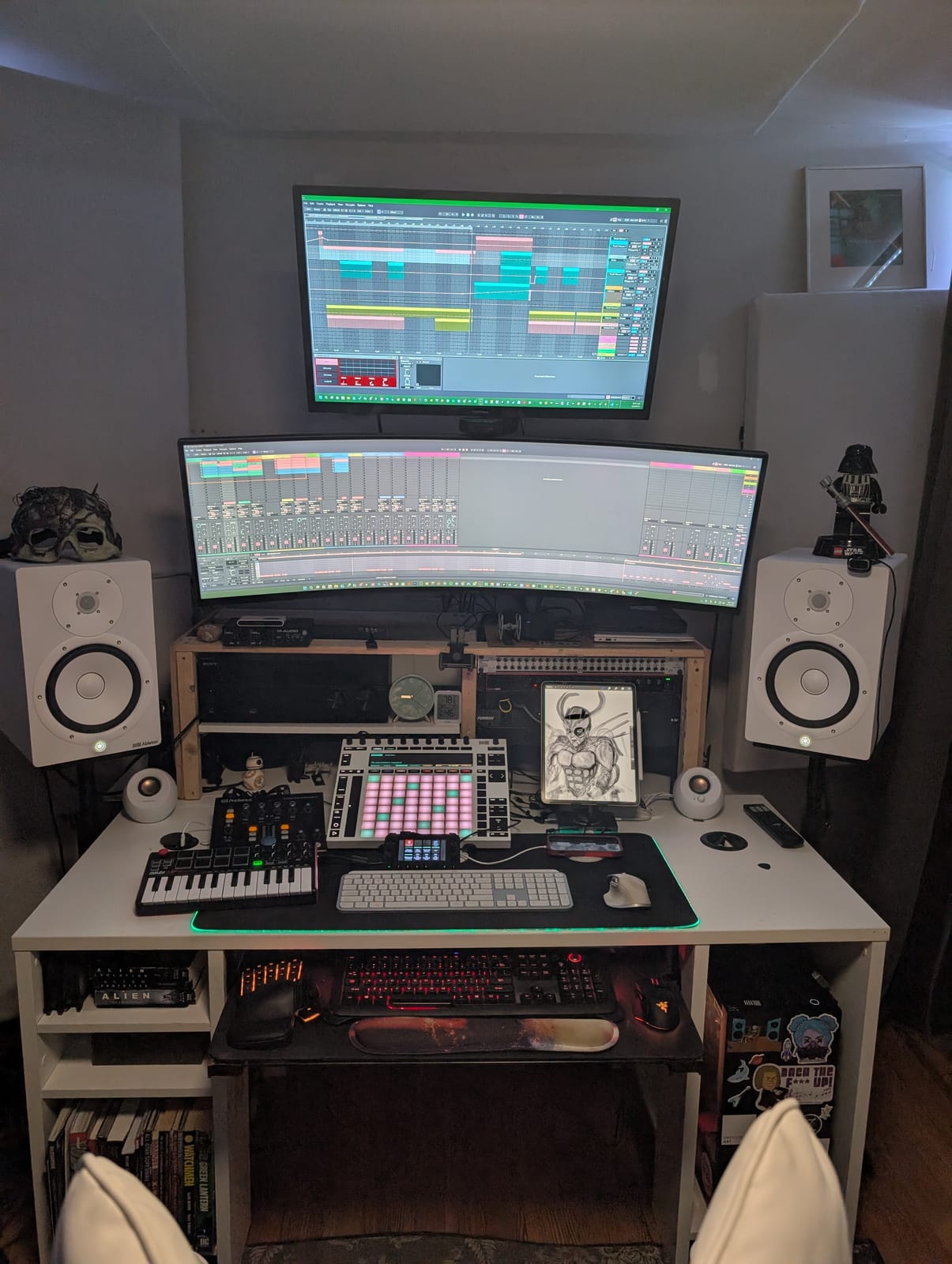 Studio desk setup