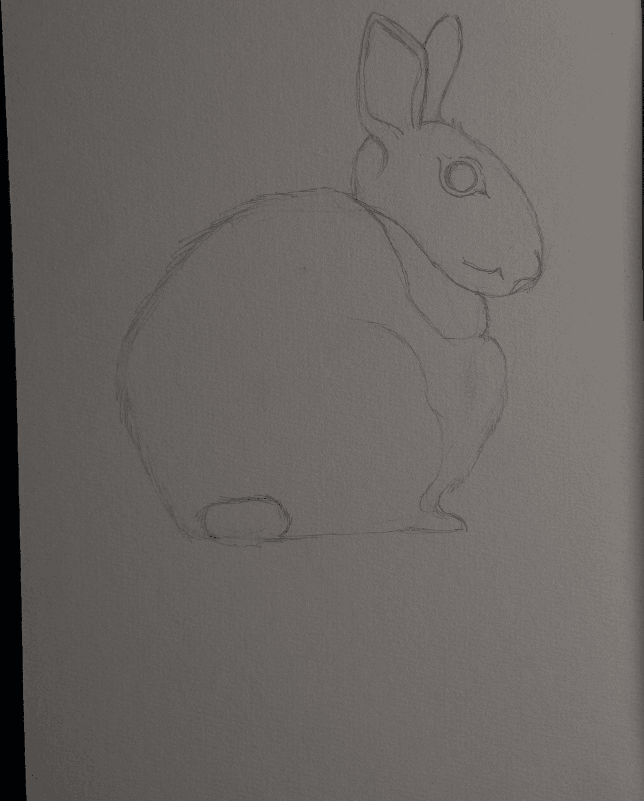 CyberHare bio-mechanical illustration in progress