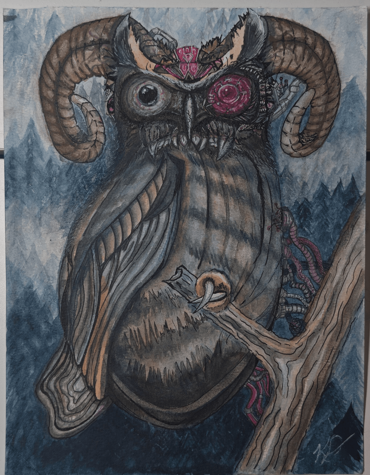 Hoo's Watching biomechanical owl