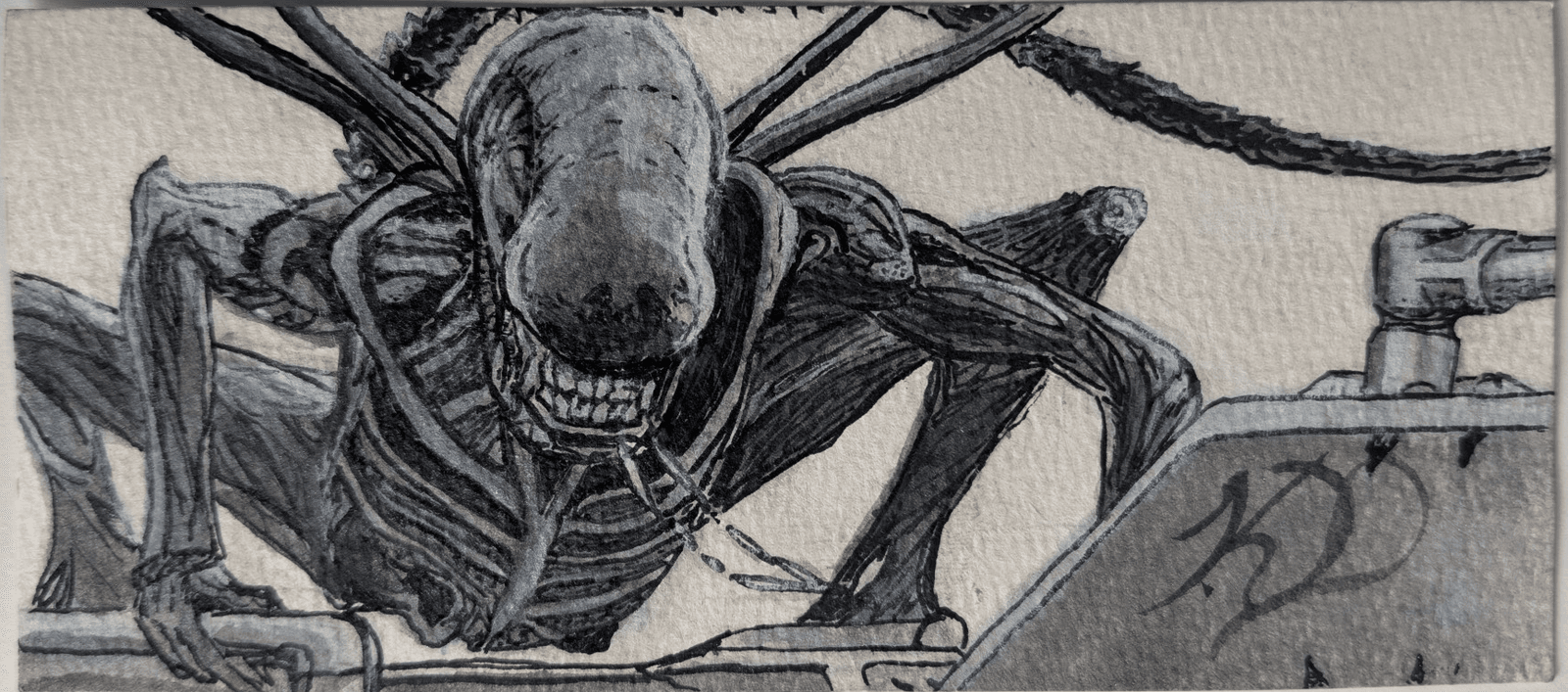 XENOMORPH dark sci-fi print